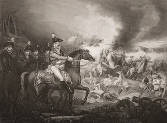 Angrepet på den franske leiren på Hills of Famars nær Valenciennes, 23. mai 1793, illustrasjon fra 